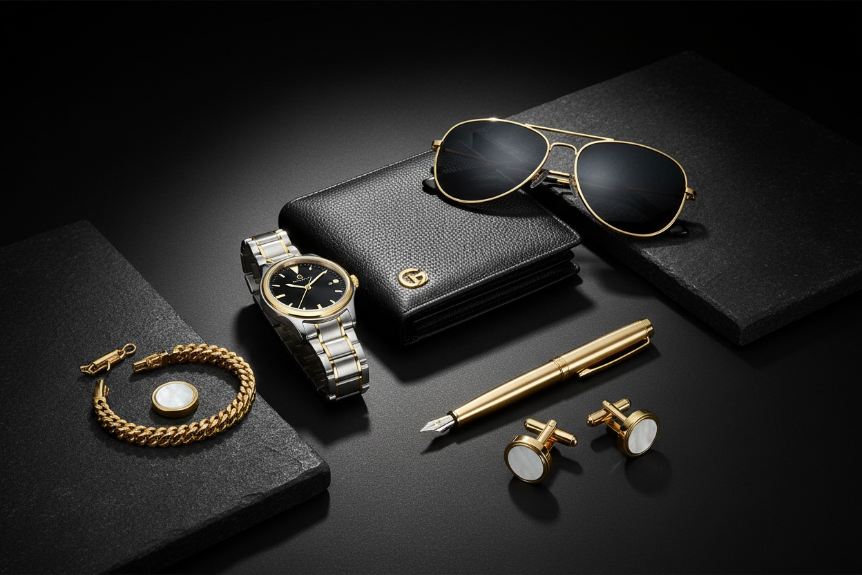Luxury Accessories Flat Lay